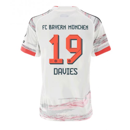 Stroje piłkarskie Bayern Munich Alphonso Davies #19 Koszulka Wyjazdowej dla damskie 2025-26 Krótki Rękaw